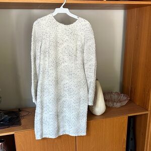 Chic Long Sleeve White Dress